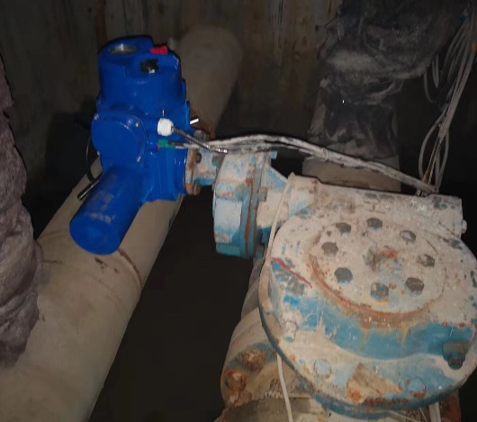 電動大口徑蝶閥應用水井