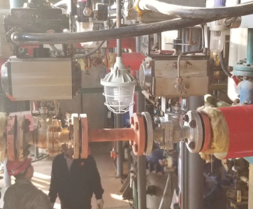 氣動防爆調節球閥應用化工廠