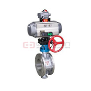 氣動(dòng)多層金屬硬密封法蘭蝶閥